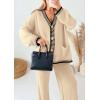 imagePRETTYGARDEN Lounge Sets for Women Fall 2025 Loungewear 2 Piece Outfits Cardigan Sweaters Track Suit Matching Winter ClothingBeige