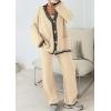 imagePRETTYGARDEN Lounge Sets for Women Fall 2025 Loungewear 2 Piece Outfits Cardigan Sweaters Track Suit Matching Winter ClothingBeige