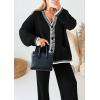 imagePRETTYGARDEN Lounge Sets for Women Fall 2025 Loungewear 2 Piece Outfits Cardigan Sweaters Track Suit Matching Winter ClothingBlack