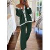 imagePRETTYGARDEN Lounge Sets for Women Fall 2025 Loungewear 2 Piece Outfits Cardigan Sweaters Track Suit Matching Winter ClothingDark Green