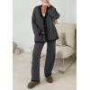 imagePRETTYGARDEN Lounge Sets for Women Fall 2025 Loungewear 2 Piece Outfits Cardigan Sweaters Track Suit Matching Winter ClothingDark Grey