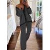 imagePRETTYGARDEN Lounge Sets for Women Fall 2025 Loungewear 2 Piece Outfits Cardigan Sweaters Track Suit Matching Winter ClothingDark Grey