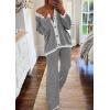 imagePRETTYGARDEN Lounge Sets for Women Fall 2025 Loungewear 2 Piece Outfits Cardigan Sweaters Track Suit Matching Winter ClothingGrey