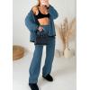 imagePRETTYGARDEN Lounge Sets for Women Fall 2025 Loungewear 2 Piece Outfits Cardigan Sweaters Track Suit Matching Winter ClothingGrey Blue