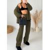 imagePRETTYGARDEN Lounge Sets for Women Fall 2025 Loungewear 2 Piece Outfits Cardigan Sweaters Track Suit Matching Winter ClothingKhaki Green