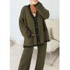imagePRETTYGARDEN Lounge Sets for Women Fall 2025 Loungewear 2 Piece Outfits Cardigan Sweaters Track Suit Matching Winter ClothingKhaki Green