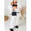 imagePRETTYGARDEN Lounge Sets for Women Fall 2025 Loungewear 2 Piece Outfits Cardigan Sweaters Track Suit Matching Winter ClothingWhite