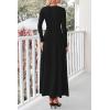 imagePRETTYGARDEN Maxi Dresses for Women 2025 Fall Casual Long Sleeve Button Fit and Flare Long Flowy Going Out DressBlack