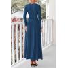 imagePRETTYGARDEN Maxi Dresses for Women 2025 Fall Casual Long Sleeve Button Fit and Flare Long Flowy Going Out DressDark Blue