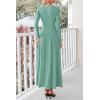 imagePRETTYGARDEN Maxi Dresses for Women 2025 Fall Casual Long Sleeve Button Fit and Flare Long Flowy Going Out DressFruit Green