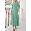 imagePRETTYGARDEN Maxi Dresses for Women 2025 Fall Casual Long Sleeve Button Fit and Flare Long Flowy Going Out DressFruit Green