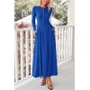 imagePRETTYGARDEN Maxi Dresses for Women 2025 Fall Casual Long Sleeve Button Fit and Flare Long Flowy Going Out DressRoyal Blue