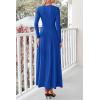 imagePRETTYGARDEN Maxi Dresses for Women 2025 Fall Casual Long Sleeve Button Fit and Flare Long Flowy Going Out DressRoyal Blue