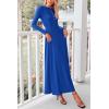 imagePRETTYGARDEN Maxi Dresses for Women 2025 Fall Casual Long Sleeve Button Fit and Flare Long Flowy Going Out DressRoyal Blue