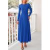 imagePRETTYGARDEN Maxi Dresses for Women 2025 Fall Casual Long Sleeve Button Fit and Flare Long Flowy Going Out DressRoyal Blue