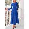 imagePRETTYGARDEN Maxi Dresses for Women 2025 Fall Casual Long Sleeve Button Fit and Flare Long Flowy Going Out DressRoyal Blue