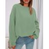 imagePRETTYGARDEN Sweatshirt for Women Oversized Crewneck Long Sleeve Pullover Fleece Top 2025 Fall Winter Fashion Outfits ClothesLight Green