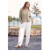 imagePRETTYGARDEN Two Piece Sets for Women 2025 Pullover Sweater High Waisted Sweatpants Tracksuit Lounge Set Fall Winter OutfitsKhaki Beige White