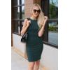 imagePRETTYGARDEN Women Bodycon Midi Dress 2025 Summer Spring Casual Vacation Sundress Fitted Sleeveless Tank DressesDark Green