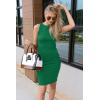 imagePRETTYGARDEN Women Bodycon Midi Dress 2025 Summer Spring Casual Vacation Sundress Fitted Sleeveless Tank DressesGreen