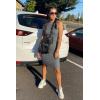 imagePRETTYGARDEN Women Bodycon Midi Dress 2025 Summer Spring Casual Vacation Sundress Fitted Sleeveless Tank DressesGrey