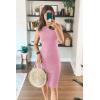 imagePRETTYGARDEN Women Bodycon Midi Dress 2025 Summer Spring Casual Vacation Sundress Fitted Sleeveless Tank DressesPink