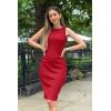 imagePRETTYGARDEN Women Bodycon Midi Dress 2025 Summer Spring Casual Vacation Sundress Fitted Sleeveless Tank DressesRed
