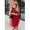 imagePRETTYGARDEN Women Bodycon Midi Dress 2025 Summer Spring Casual Vacation Sundress Fitted Sleeveless Tank DressesRed