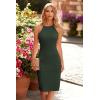 imagePRETTYGARDEN Women Bodycon Midi Dress 2025 Summer Spring Casual Vacation Sundress Fitted Sleeveless Tank DressesSolid Dark Army Green