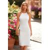 imagePRETTYGARDEN Women Bodycon Midi Dress 2025 Summer Spring Casual Vacation Sundress Fitted Sleeveless Tank DressesSolid White
