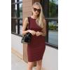 imagePRETTYGARDEN Women Bodycon Midi Dress 2025 Summer Spring Casual Vacation Sundress Fitted Sleeveless Tank DressesWine Red