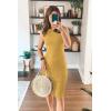 imagePRETTYGARDEN Women Bodycon Midi Dress 2025 Summer Spring Casual Vacation Sundress Fitted Sleeveless Tank DressesYellow