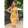 imagePRETTYGARDEN Women Bodycon Midi Dress 2025 Summer Spring Casual Vacation Sundress Fitted Sleeveless Tank DressesYellow