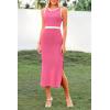 imagePRETTYGARDEN Women Bodycon Midi Dress 2025 Summer Spring Casual Vacation Sundress Fitted Sleeveless Tank DressesZpink