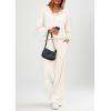 imagePRETTYGARDEN Womens 2 Piece Fall Lounge Sets 2025 Zip Up Hoodie Wide Leg Pants Tracksuit Matching Travel Outfits Clothes WhiteLarge
