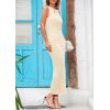 imagePRETTYGARDEN Womens 2025 Summer Casual Maxi Dresses Ribbed Knit Sleeveless Bodycon Elegant Going Out Beach Vacation ClothesApricot
