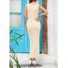 imagePRETTYGARDEN Womens 2025 Summer Casual Maxi Dresses Ribbed Knit Sleeveless Bodycon Elegant Going Out Beach Vacation ClothesApricot