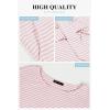 imagePRETTYGARDEN Womens Fall Bodycon Party Dress Casual Long Sleeve Tie Waist Fitted Sheath Pencil Dresses with PocketsStripe Pink