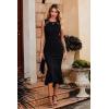 imagePRETTYGARDEN Womens Sleeveless Midi Bodycon Formal Dress Ruffle Mermaid Hem Elegant Cocktail Wedding Guest Midi DressesBlack
