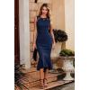imagePRETTYGARDEN Womens Sleeveless Midi Bodycon Formal Dress Ruffle Mermaid Hem Elegant Cocktail Wedding Guest Midi DressesNavy