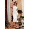 imagePRETTYGARDEN Womens Sleeveless Midi Bodycon Formal Dress Ruffle Mermaid Hem Elegant Cocktail Wedding Guest Midi DressesWhite