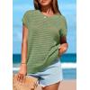 imagePRETTYGARDEN Womens Spring Tops 2025 Summer Shirts Crochet Cap Sleeve Sweater Pullover Cute Beach Vacation ClothesBean Green