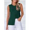 imagePRETTYGARDEN Womens Sweater Vest Cardigans 2025 Fall Lightweight Casual Sleeveless Button Down Knit Tank TopsDark Green