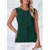 imagePRETTYGARDEN Womens Sweater Vest Cardigans 2025 Fall Lightweight Casual Sleeveless Button Down Knit Tank TopsDark Green