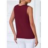 imagePRETTYGARDEN Womens Sweater Vest Cardigans 2025 Fall Lightweight Casual Sleeveless Button Down Knit Tank TopsDark Wine Red