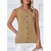 imagePRETTYGARDEN Womens Sweater Vest Cardigans 2025 Fall Lightweight Casual Sleeveless Button Down Knit Tank TopsLight Khaki