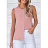 imagePRETTYGARDEN Womens Sweater Vest Cardigans 2025 Fall Lightweight Casual Sleeveless Button Down Knit Tank TopsPink