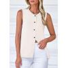imagePRETTYGARDEN Womens Sweater Vest Cardigans 2025 Fall Lightweight Casual Sleeveless Button Down Knit Tank TopsWhite