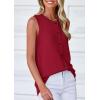 imagePRETTYGARDEN Womens Sweater Vest Cardigans 2025 Fall Lightweight Casual Sleeveless Button Down Knit Tank TopsWine Red