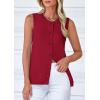 imagePRETTYGARDEN Womens Sweater Vest Cardigans 2025 Fall Lightweight Casual Sleeveless Button Down Knit Tank TopsWine Red